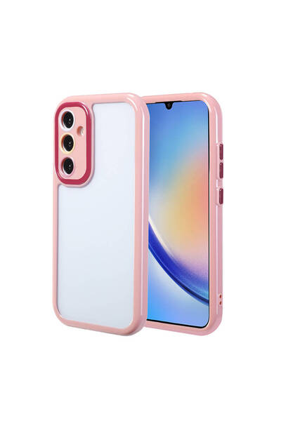 Ceponya غطاء حماية لهاتف Galaxy A34 مع حماية للكاميرا وتصميم ملون للحواف والإ...