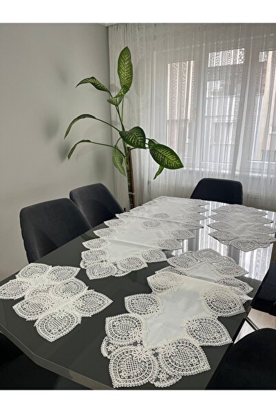 BRL ÇEYİZ HOME Luxury Living Room Sets with Lacquer Guipure on Linen