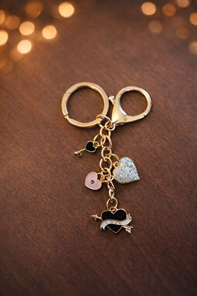 TChic Hearts Charm Keychain Bag Ornament Zipper Ornament