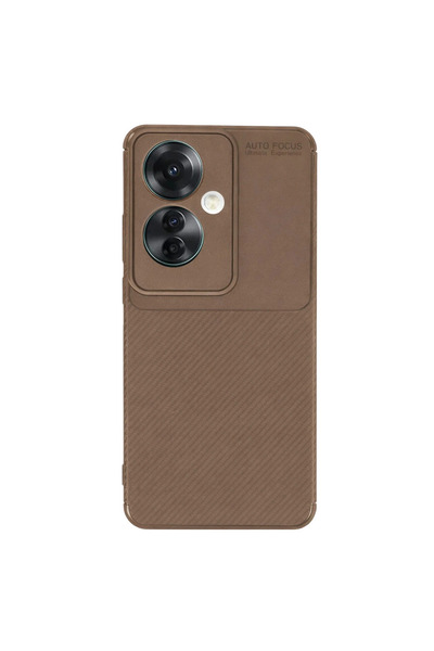 eco port Oppo Reno 11F Case Auto Focus Carbon Cover - Brown