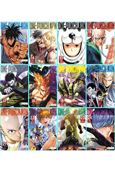 Akıl Çelen Kitaplar One Punch Man Tek Yumruk 13-24. Ciltler 12 li Manga Seti