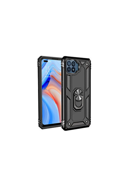 eco port Oppo Reno 4 Lite Case Sofia Ring Silicone Cover - Black