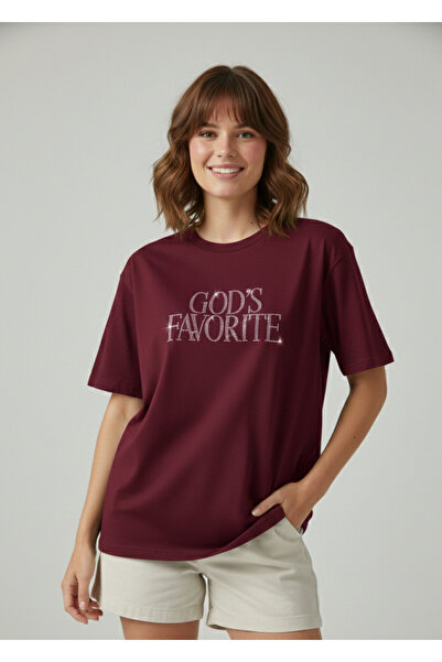 Mayer Butik Unisex Men'S/Women's God's Favorite Custom Printed Oversize Cotto...