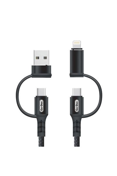 Go-Des 4-in-1 Multi-Function Charging Cable - 1.2m Length