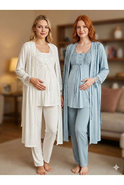 Lohussa New Season Blue Jacquard Summer Special Design Short Sleeve Maternity...