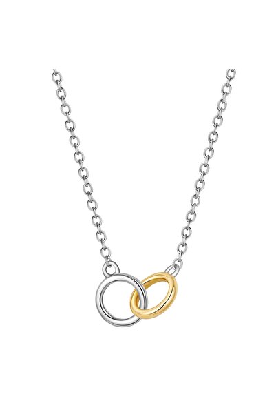 Glanzstücke München Silberhalskette Kette mit Anhänger Sterling Silber bicolor