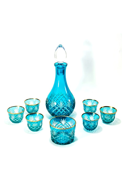 Kristal Market Zemzem Mıra Set Cut Crystal Handcrafted Tassel Pattern