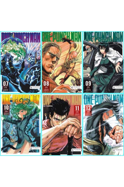 Akıl Çelen Kitaplar One Punch Man Tek Yumruk 7-12. Ciltler 6 lı Manga Seti
