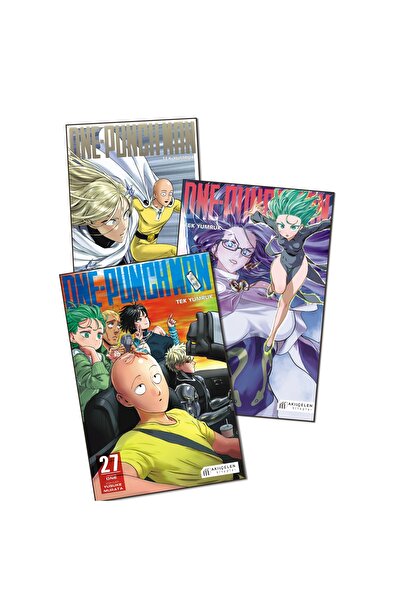 Akıl Çelen Kitaplar One Punch Man Tek Yumruk 25-27. Ciltler 3 lü Manga Seti