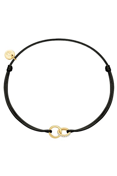 Glanzstücke München Textilarmband Armband Sterling Silber gelbgold Textil (sc...