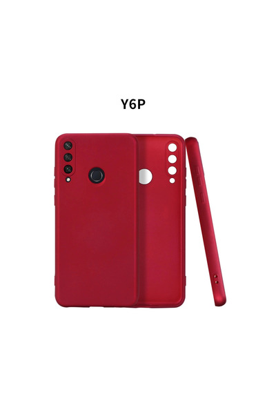 eco port جراب هواوي Y6p أول سيليكون - أحمر كلاريت