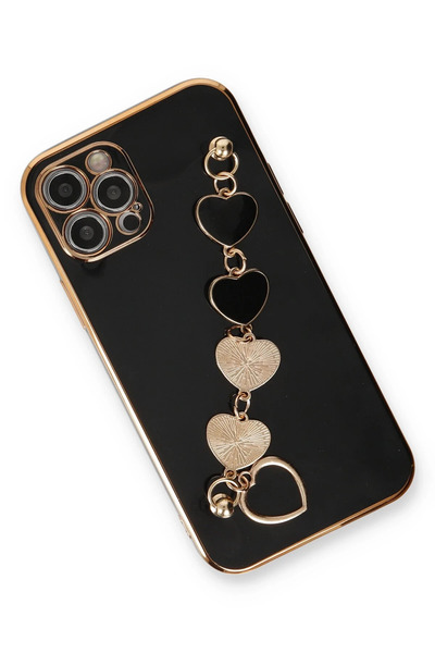 Najmaddin حافظة نيو فيس آيفون 12 برو ماكس من السيليكون إيسيل - أسود