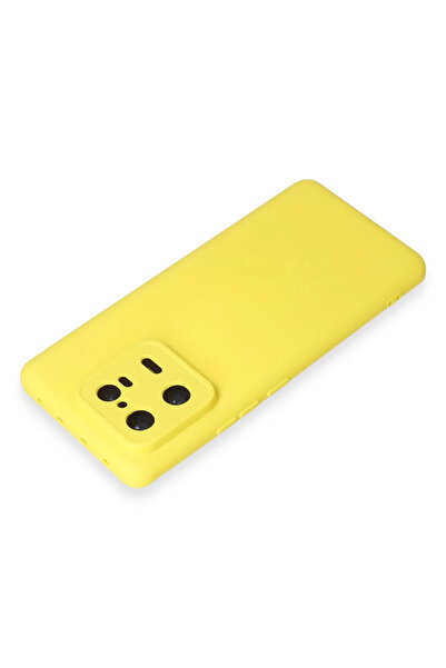 Epilons حافظة هاتف Mi 13 مصنوعة من السيليكون المخملي الداخلي - أصفر