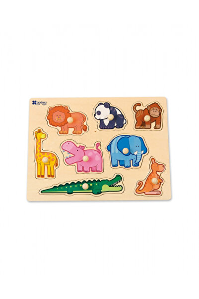 ANDREU TOYS Wooden Jungle Puzzle, 8 pieces