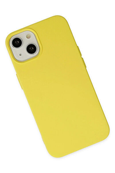 Epilons حافظة آيفون 14 نانو مع داخلية مخملية من السيليكون - أصفر