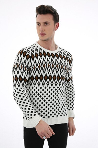 DGSTYL3 Men's Patterned Thick Winter Casual Knit Sweater
