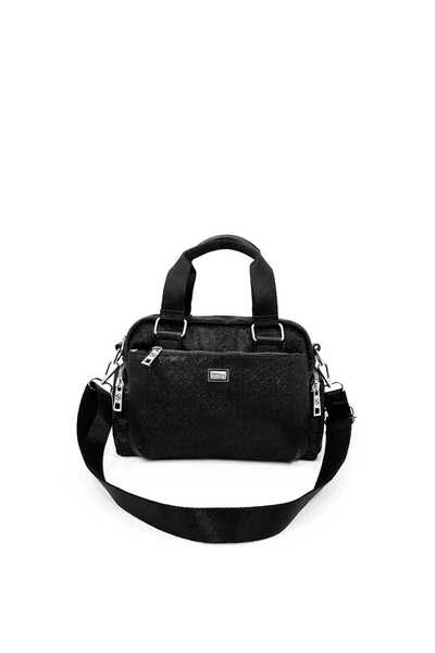 Sanmorris Women's Shoulder Bag Black Mosaic Leather Handbag Crossbody Bag Srgn