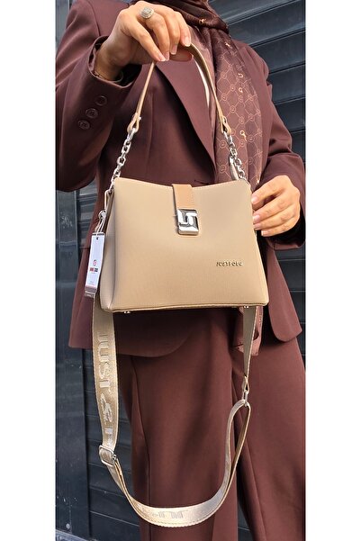 Just Polo Original Women's Mink Medium Size 4-Compartment Shoulder Bag