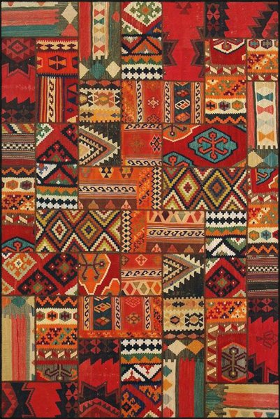 Rugs Modern Halı قاعدة منسوجة تقليدية بنية متعددة الألوان وسجادة مزخرفة قابلة...