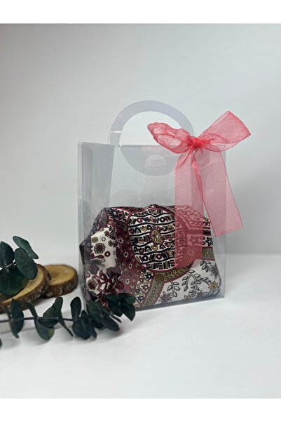 FİVESCARF Sevgililer Gününe Özel Kutu Eşarp | Etnik Desen Twill Polyester Eşarp