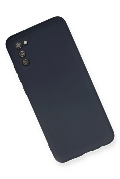 Epilons حافظة هاتف جالاكسي A02S من السيليكون المخملي الداخلي - أزرق داكن