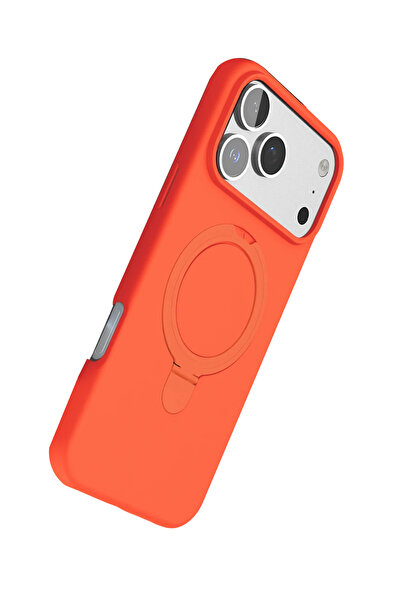 Epilons غطاء آيفون 17 ماج سيف مع حامل - برتقالي