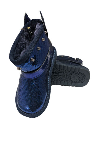 tga Navy Blue Sequin Boots, Lined