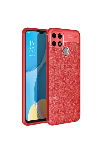 eco port Oppo A15 Case Auto Focus Cover - Red