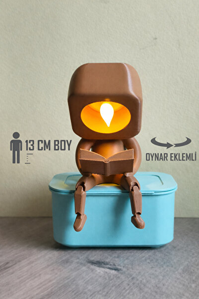 ineffable store tarif edilemez Oynar Eklemli Mini Okuyan Masa Lambası (13 cm)