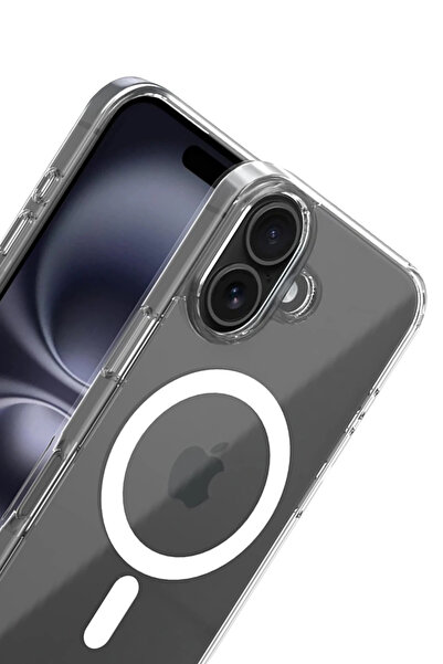 Epilons غطاء ماج سيف شفاف صلب لهاتف آيفون 16 - شفاف