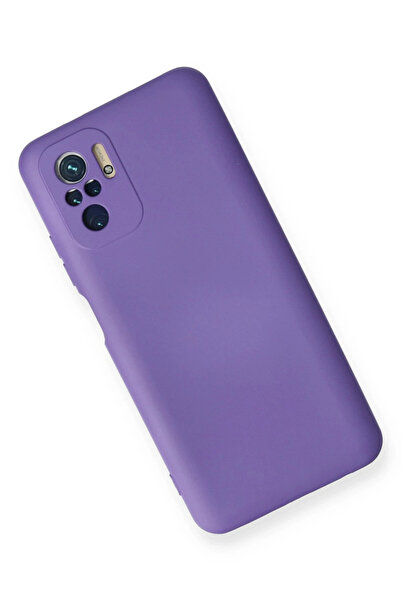 Epilons حافظة ريدمي نوت 10 من السيليكون المخملي الداخلي - أرجواني