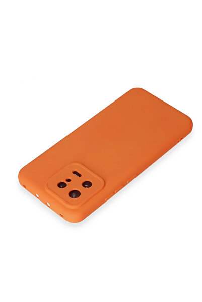 Epilons حافظة Mi 13 من السيليكون النانوي المخملي الداخلي - برتقالي