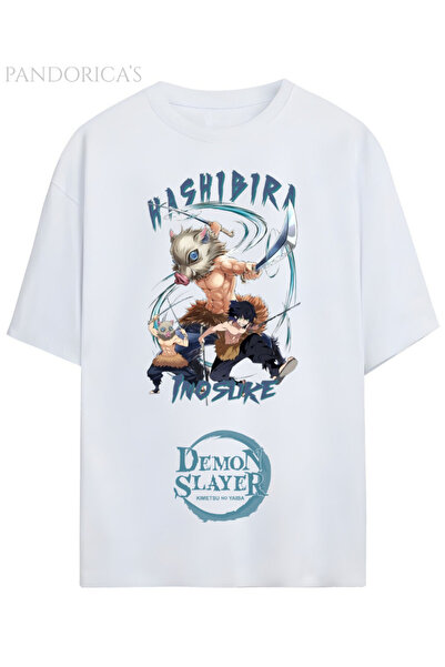 Grafftee Clothing Tricou unisex din bumbac cu design Demon Slayer Pandorica