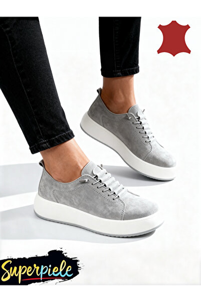 ANGEL BLUE Women's casual shoes made of natural suede with thick soles