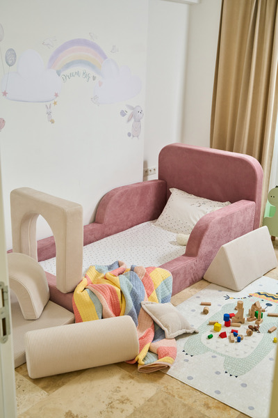 GOOD NİGHT Funbed Yatak Baza Başlık | Tamamen Sünger | Tek & Çift Kişilik Akt...