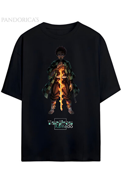 Grafftee Clothing Tricou unisex din bumbac cu design Demon Slayer Pandorica