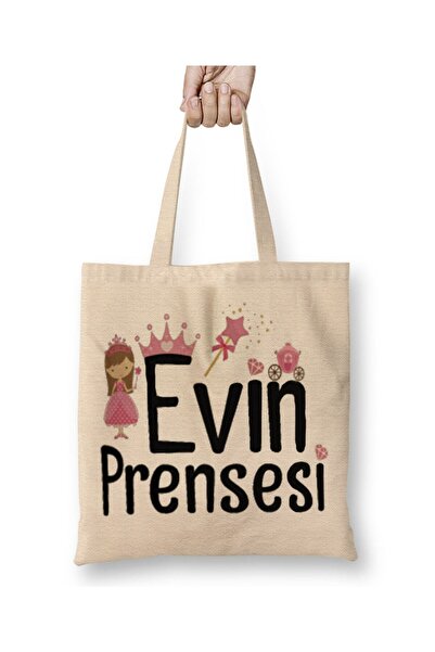 Toyaso Princess of My House 02 Geantă de pânză albă pentru fete, cu mâner lun...