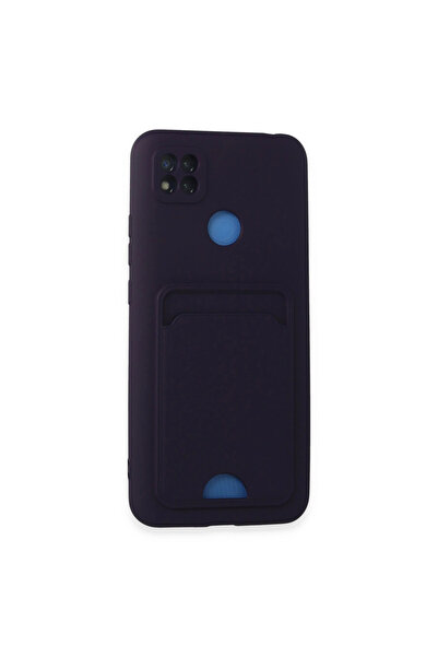 eco port حافظة Redmi 9c من السيليكون مع بطاقة عمل كلفن - أرجواني عميق