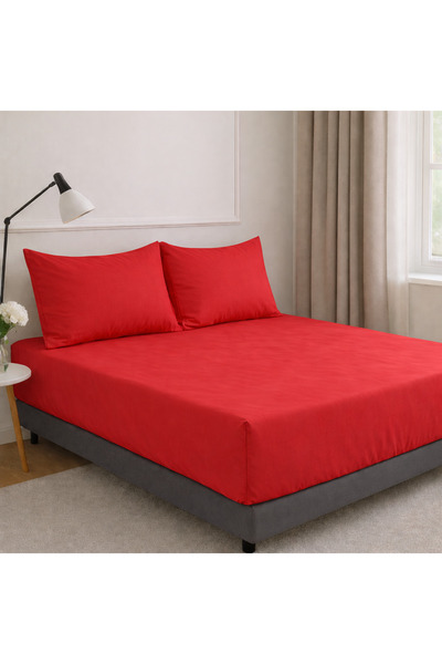 vionetta Cotton Elastic Sheet Set with Pillowcases