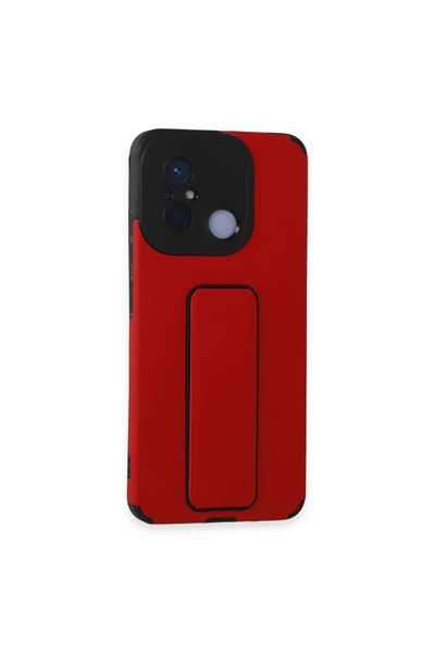 eco port حافظة ريدمي 12c ميجا ستاند سيليكون - أحمر