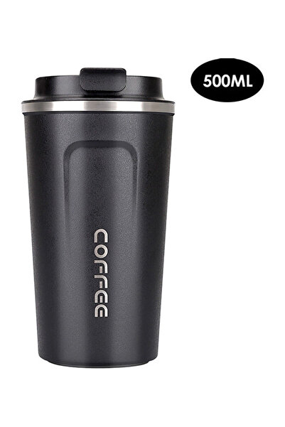 HALAMODO Stainless Steel Insulated Thermal Coffee Mug Black