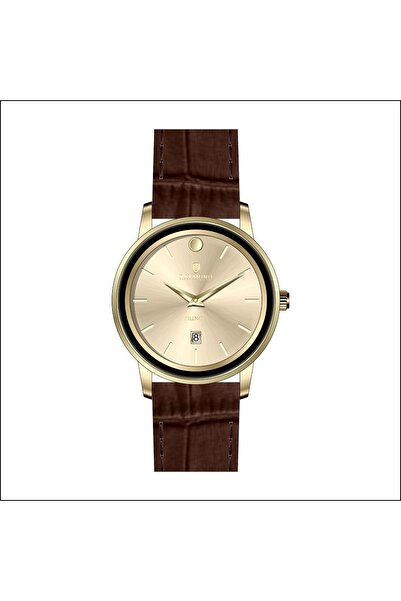 Raymond Rym-1036-Gold-Brw Men's Wristwatch
