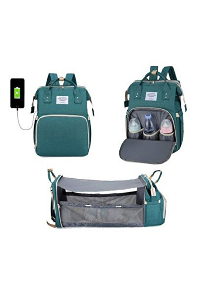 HALAMODO حقيبة ظهر سرير متعددة الوظائف محمولة بتصميم جديد للأمهات مع ناموسية ...