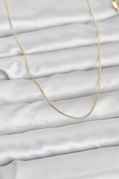 Lisinya CM 14K Gold Renk İnce Top Zincirli 60 cm Kadın Kolye - LSNTKN-RS4937