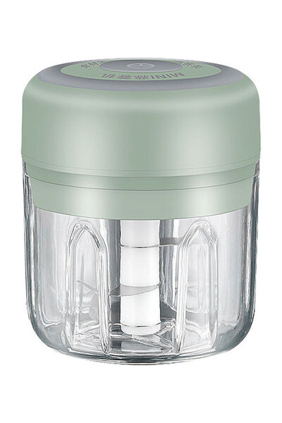 HALAMODO مطحنة الثوم الكهربائية الخضراء