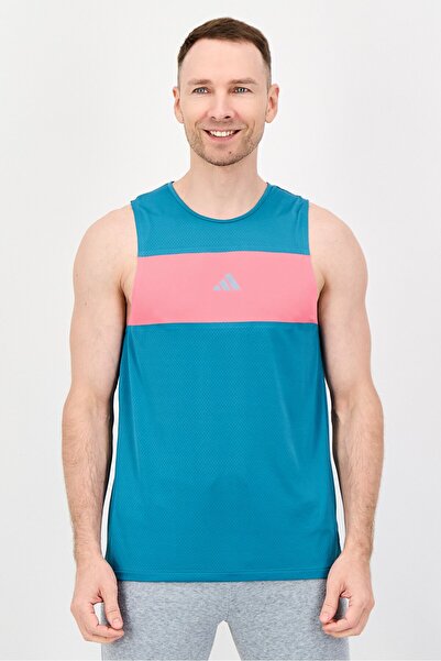 adidas Men Sportswear Fit Sleeveless Training Vest, Teal Blue