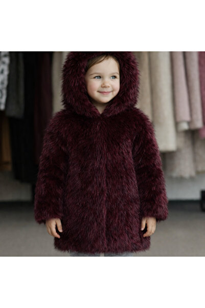 KürkZone Çocuk Kürk Mont Her Yaşa Uygun Ekstra Kalın