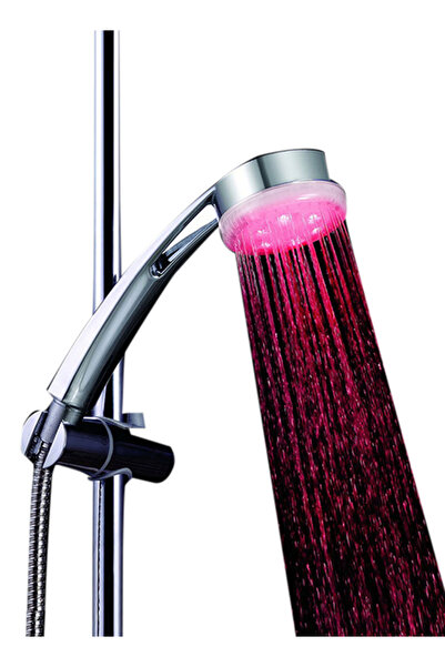 HALAMODO مستشعر درجة حرارة ضوء صنبور LED للاستحمام، فضي قياسي