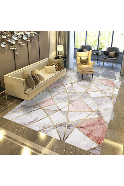 HALAMODO Interior Remodeling Warm Living Luxurious Geometric Pattern Rectangu...