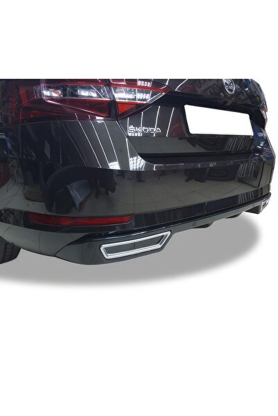 Genel Markalar Skoda Superb B8 2015-2023 Parlak Siyah Plastik Egzoz Görünümlü...